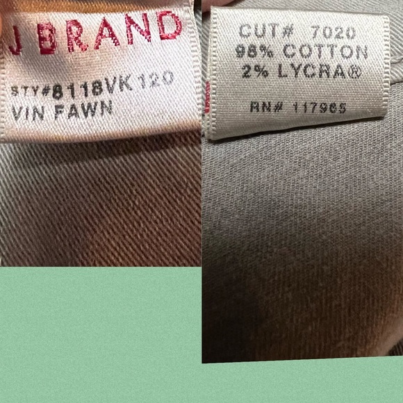 J Brand Army Green Ankle Zip Jeans! EUC! - Picture 8 of 11